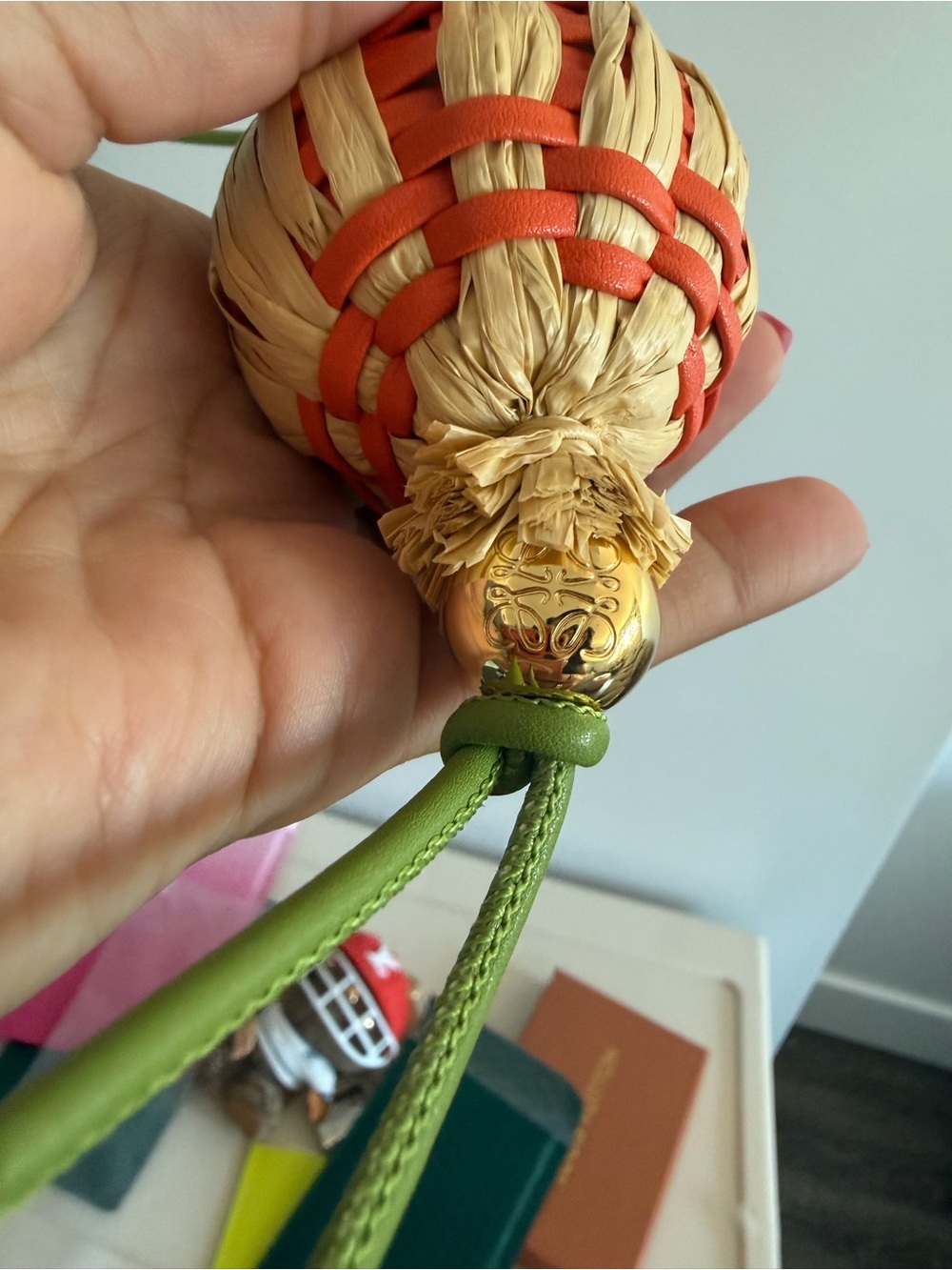 Loewe Raffia Onion Bag Charm - Picture 2 of 2